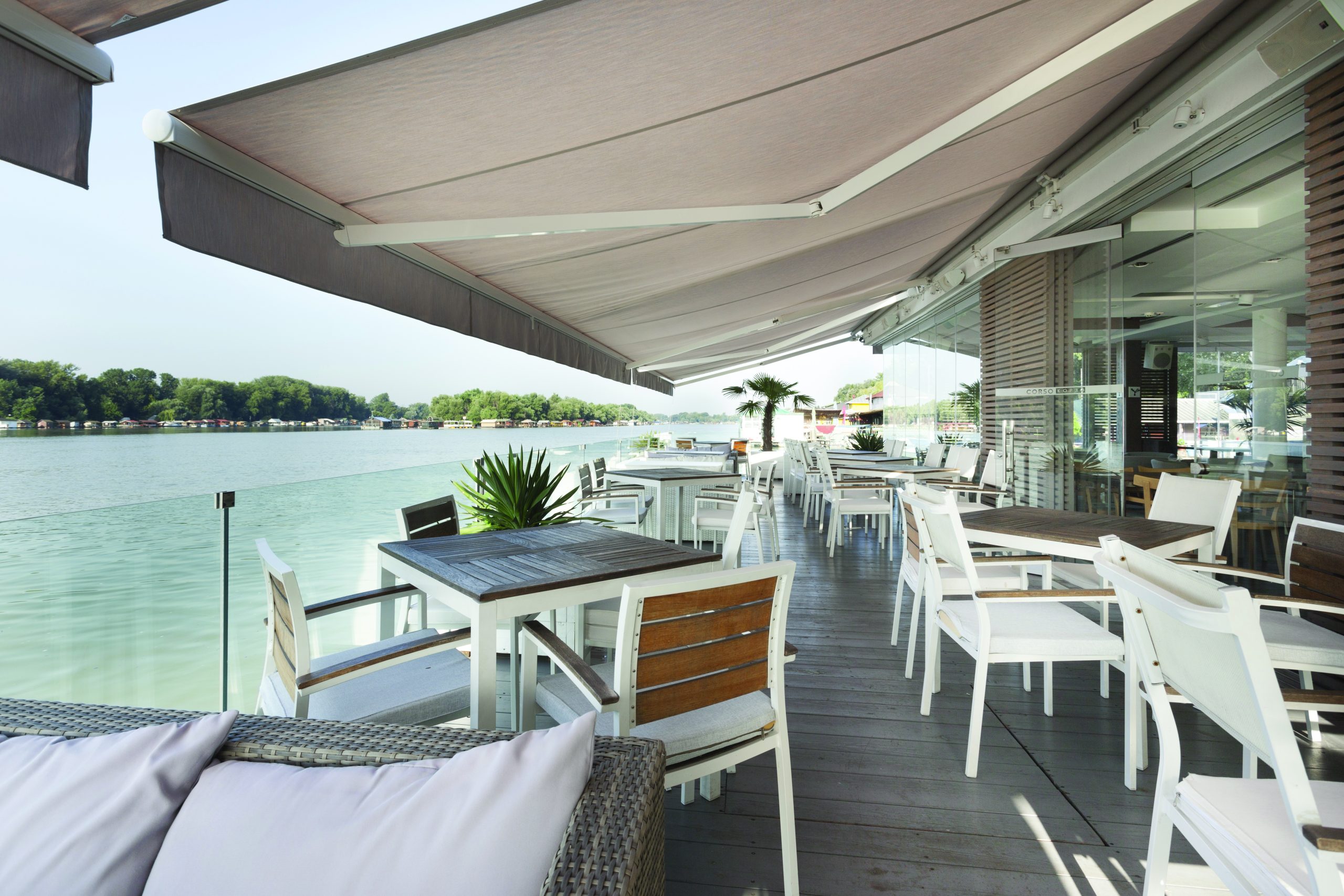 Riverside terrace cafe